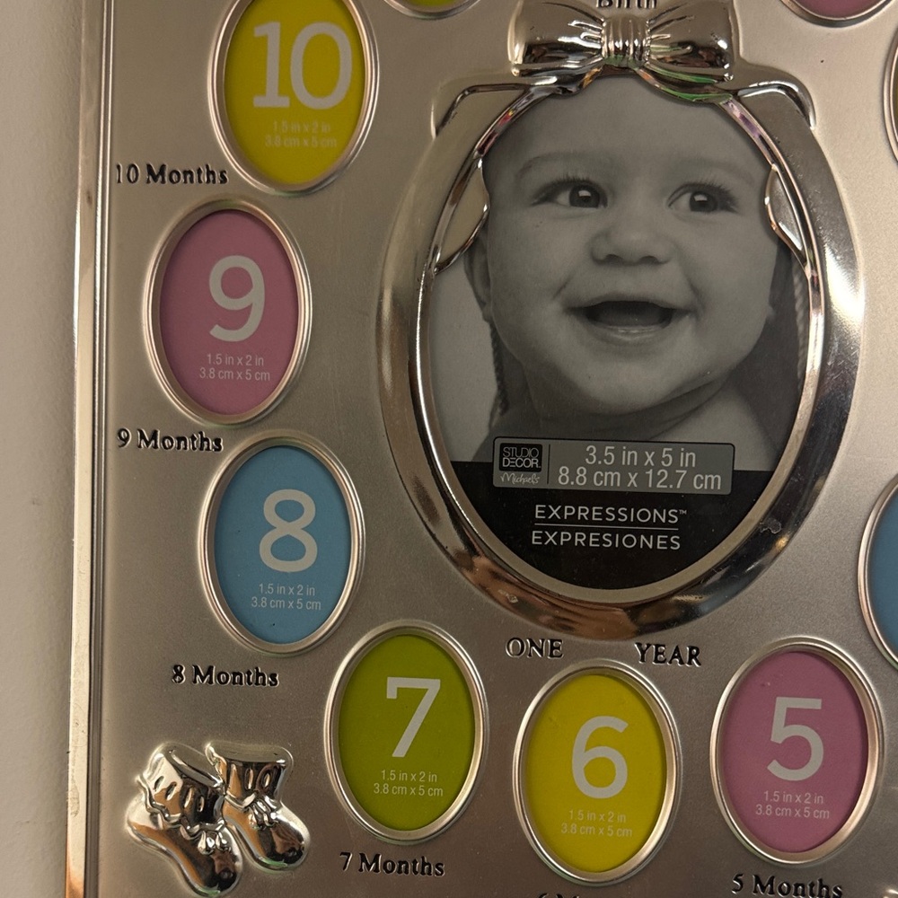 Silver Baby's First Year Photo Frame - Picture 4 of 4